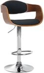 CLP Barhocker Kingston Kunstleder Walnuss/Schwarz