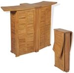 vidaXL Klappbarer Bartisch 155x53x105 cm Teak Massiv 43804