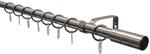 Gardinia Gardinenstangen-Set Zylinder &Oslash; 19 mm L&auml;nge 160 cm Edelstahl-Optik