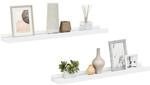 vidaXL Bilderleisten 2 Stk Wei&szlig; 60x9x3 cm MDF 323929