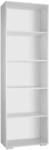 Tectake B&uuml;cherregal Lexi Mdf Mit 5 F&auml;chern 60 x 30 x 190 cm Wei&szlig;