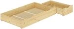 Erst-Holz Bettkasten f&uuml;r Betten 2-Teilig Kiefer Massiv Modell S4