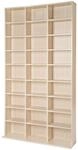Tectake Cd Dvd Regal Christel In Holzoptik 27 F&auml;cher 102 x 23 50 x 180 cm Buche