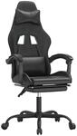 vidaXL Gaming-Stuhl mit Fu&szlig;st&uuml;tze Schwarz Kunstleder 3143838