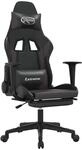 vidaXL Gaming-Stuhl mit Massage & Fu&szlig;st&uuml;tze Schwarz & Grau Kunstleder Modell 3