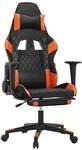 vidaXL Gaming-Stuhl mit Fu&szlig;st&uuml;tze Schwarz und Orange Kunstleder 3143770