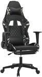 vidaXL Gaming-Stuhl mit Fu&szlig;st&uuml;tze Schwarz und Tarnfarben Kunstleder Modell 9