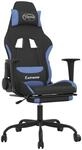 vidaXL Gaming-Stuhl mit Fu&szlig;st&uuml;tze Schwarz und Blau Stoff 3143729