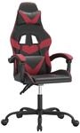 vidaXL Gaming-Stuhl Schwarz und Weinrot Kunstleder 3143849