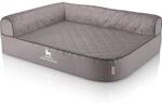 Knuffelwuff Eck Hundebett Winslow Orthop&auml;disch Kunstleder L 85 x 63cm Lehne Links