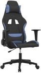 vidaXL Gaming-Stuhl Schwarz und Blau Stoff 3143739