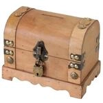 HMF 6414-50 Spardose Holzkiste Schloss 18 x 12 x 14 cm Klein Namibia