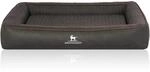 Knuffelwuff Hundebett Montego Orthop&auml;disch Kunstleder 120 x 100cm Schwarz