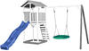Axi Beach Tower Spielturm mit Summer Nestschaukel und Blauer Rutsche