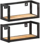 vidaXL Wandregale 2 Stk. 40 cm Raues Mangoholz 320667