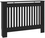 vidaXL Heizk&ouml;rperverkleidung Schwarz 112x19x81,5 cm MDF 288174