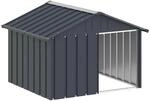 vidaXL Hundeh&uuml;tte Anthrazit 116,5x103x81,5 cm Verzinkter Stahl 171540