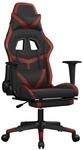 vidaXL Gaming-Stuhl mit Fu&szlig;st&uuml;tze Schwarz und Weinrot Kunstleder 3143683