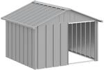 vidaXL Hundeh&uuml;tte Grau 116,5x103x81,5 cm Verzinkter Stahl 171542