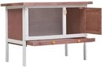 vidaXL Kaninchenstall 1 Ebene Braun Holz