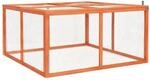 vidaXL Kaninchenstall 124x120x60 cm Massivholz Tanne
