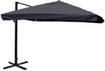 MCW Ampelschirm A96 3,5x3,5m Alu Flap Anthrazit ohne St&auml;nder