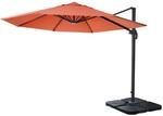 MCW Ampelschirm A96 &Oslash; 3m Alu/Stahl Terracotta mit St&auml;nder