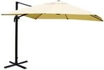 MCW Ampelschirm A96 3,5x3,5m Alu Creme ohne St&auml;nder