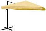 MCW Ampelschirm A96 3,5x3,5m Alu Flap Creme ohne St&auml;nder Drehbar