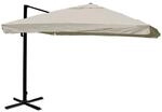 MCW Ampelschirm A96 3x3m Alu Flap Creme-Grau ohne St&auml;nder
