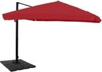 MCW Ampelschirm A96 3x4m Flap Alu Bordeaux mit St&auml;nder Drehbar