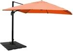 MCW Ampelschirm A96 3x4m Alu Terracotta mit St&auml;nder Drehbar