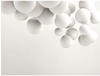 Bricoflor 3D Tapete In Weiß Moderne Fototapete Mit Bubbel Design Digitaldruck
