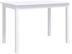 vidaXL Esstisch Wei&szlig; 114x71x75 cm Gummiholz Massiv