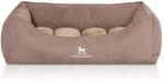 Knuffelwuff Hundebett Baltimore Orthop&auml;disch Velours 80x55cm Beige