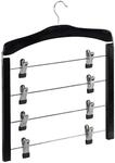 Relaxdays Rockb&uuml;gel Holz Schwarz Drehbar Gummiert 3er Set 43 cm x 38 cm x 2,5 cm 360