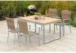 Merxx Savona Gartenm&ouml;bel-Set 5-tlg. Gartentisch Ausziehbar 150/200 x 90 cm