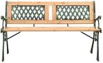 vidaXL Gartenbank 122 cm Gusseisen und Massivholz Tanne