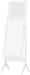 HOMCOM Standspiegel MDF Glasspiegel Wei&szlig; B47 x T46 x H148 cm