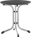 Sieger Klapptisch Rund Silber/Graphit 68 cm x 68 cm