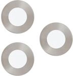 Eglo Connect LED-Einbauleuchte Fueva 3er-Set &Oslash; 8,5 cm Nickel matt
