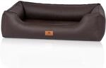 Knuffelwuff Hundebett Lovelock Orthop&auml;disch Kunstleder M-L 85 x 63cm Braun