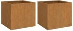 vidaXL Pflanzk&uuml;bel 2 Stk 42x40x39 cm Cortenstahl 821550
