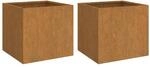 vidaXL Pflanzk&uuml;bel 2 Stk 49x47x46 cm Cortenstahl 821552