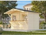Palmako Stella Holz-Gartenhaus Braun Satteldach Tauchgrundiert 273 cm x 190 cm