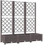 vidaXL Garten-Pflanzgef&auml;&szlig; mit Spalier Braun 120 x 40 x 121,5 cm PP 318262