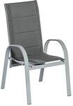 Merxx Amalfi Stapelsessel 2er-Set Gasdruck Silber-Anthrazit