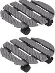 vidaXL Pflanzenroller 2 Stk Grau &Oslash;30x7,5 cm WPC 149032