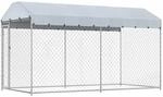vidaXL Outdoor-Hundezwinger mit &Uuml;berdachung 382x192x225 cm 145024