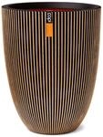 Capi Pflanzgef&auml;&szlig; Elegant Niedrig Groove &Oslash; 34 cm x 46 cm Schwarz